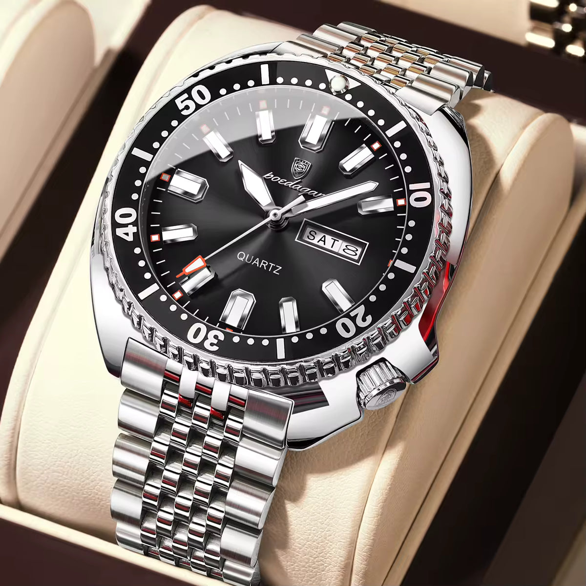 POEDAGAR Ocean Legacy Watch Men Stainless Steel