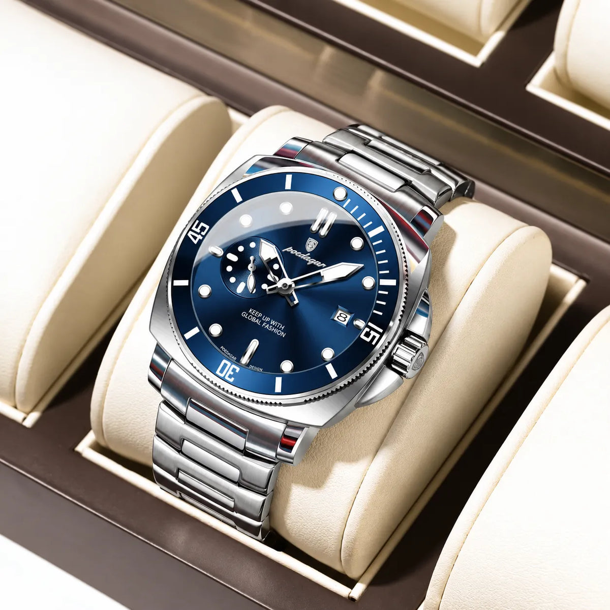 POEDAGAR 873 Diver Bezel Watch Men Luminous Calendar Pakistan COD