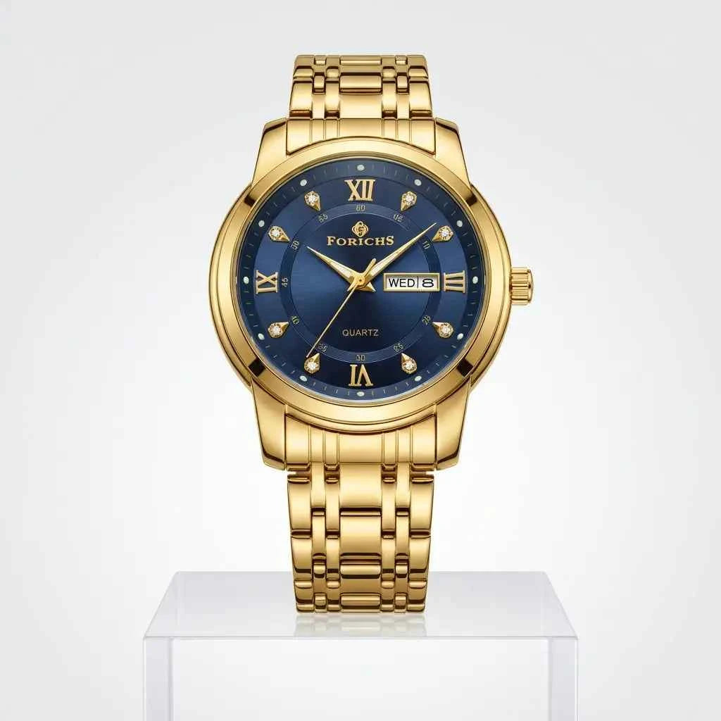 Forichs Day Date Watch Men Luminous Glow Dark Pakistan COD Quartz