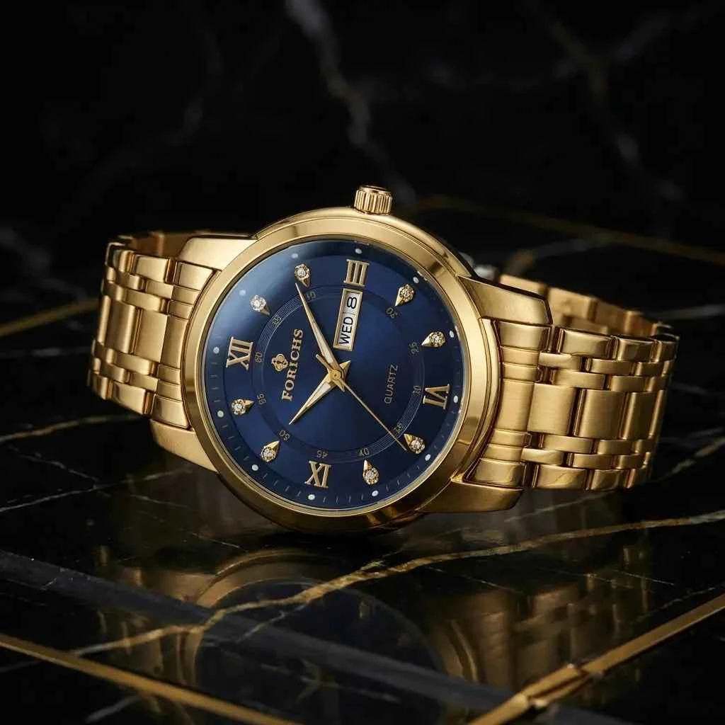 Forichs Day Date Watch Men Luminous Glow Dark Pakistan COD Quartz