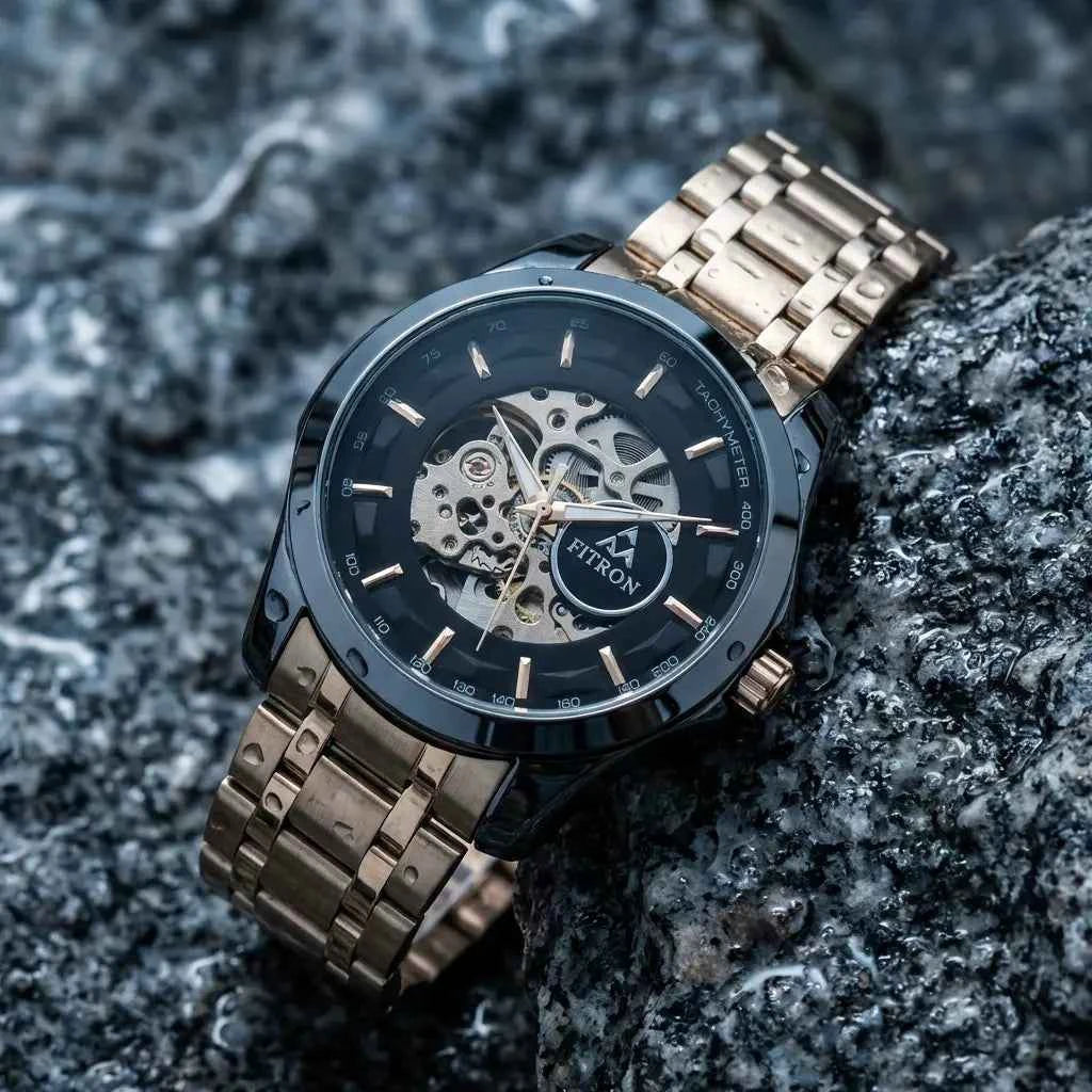 Fitron Automatic Skeleton Watch Men 2 Colors Pakistan COD Self Wind