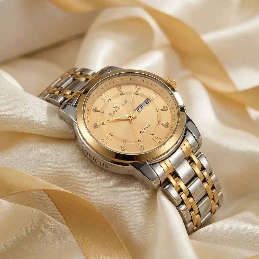 Forichs Day Date Watch Men Luminous Glow Dark Pakistan COD Quartz