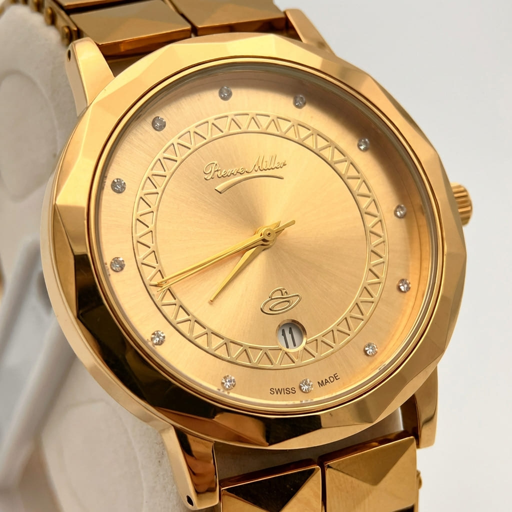 Elegant Black & Gold Designer Watch for Men