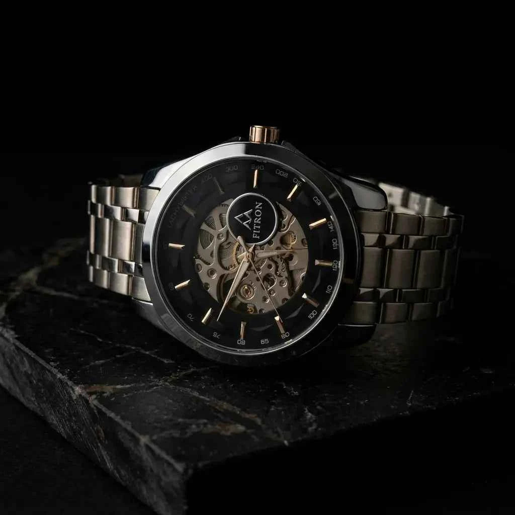 Fitron Automatic Skeleton Watch Men 2 Colors Pakistan COD Self Wind