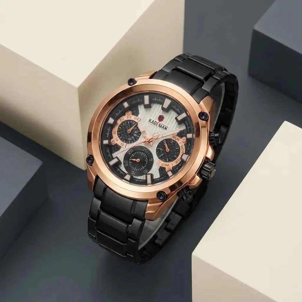Kademan Chronograph Watch Men 2 Colors Pakistan COD Sports Watch