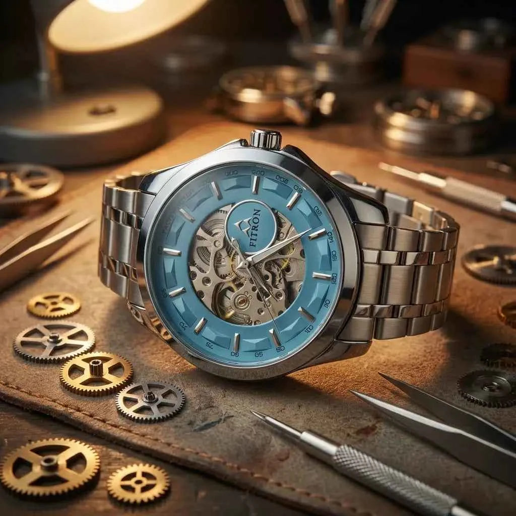 Fitron Automatic Skeleton Watch Men 2 Colors Pakistan COD Self Wind