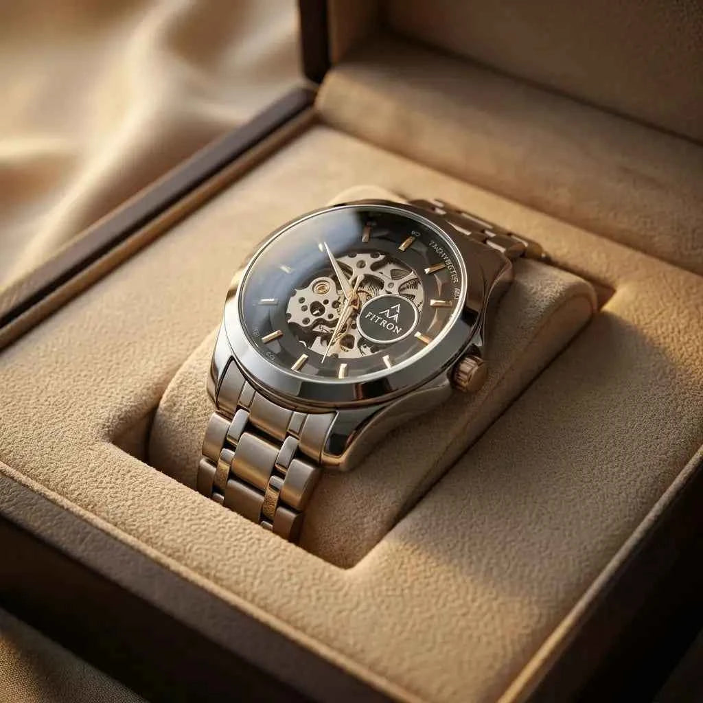 Fitron Automatic Skeleton Watch Men 2 Colors Pakistan COD Self Wind