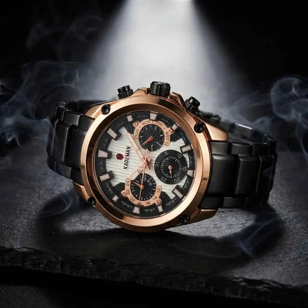 Kademan Chronograph Watch Men 2 Colors Pakistan COD Sports Watch