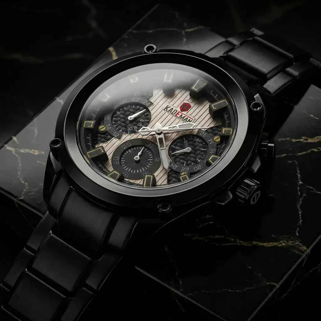 Kademan Chronograph Watch Men 2 Colors Pakistan COD Sports Watch