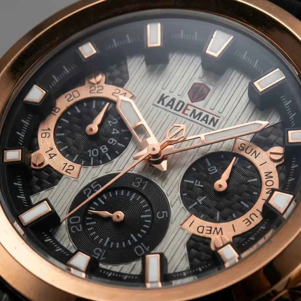 Kademan Chronograph Watch Men 2 Colors Pakistan COD Sports Watch