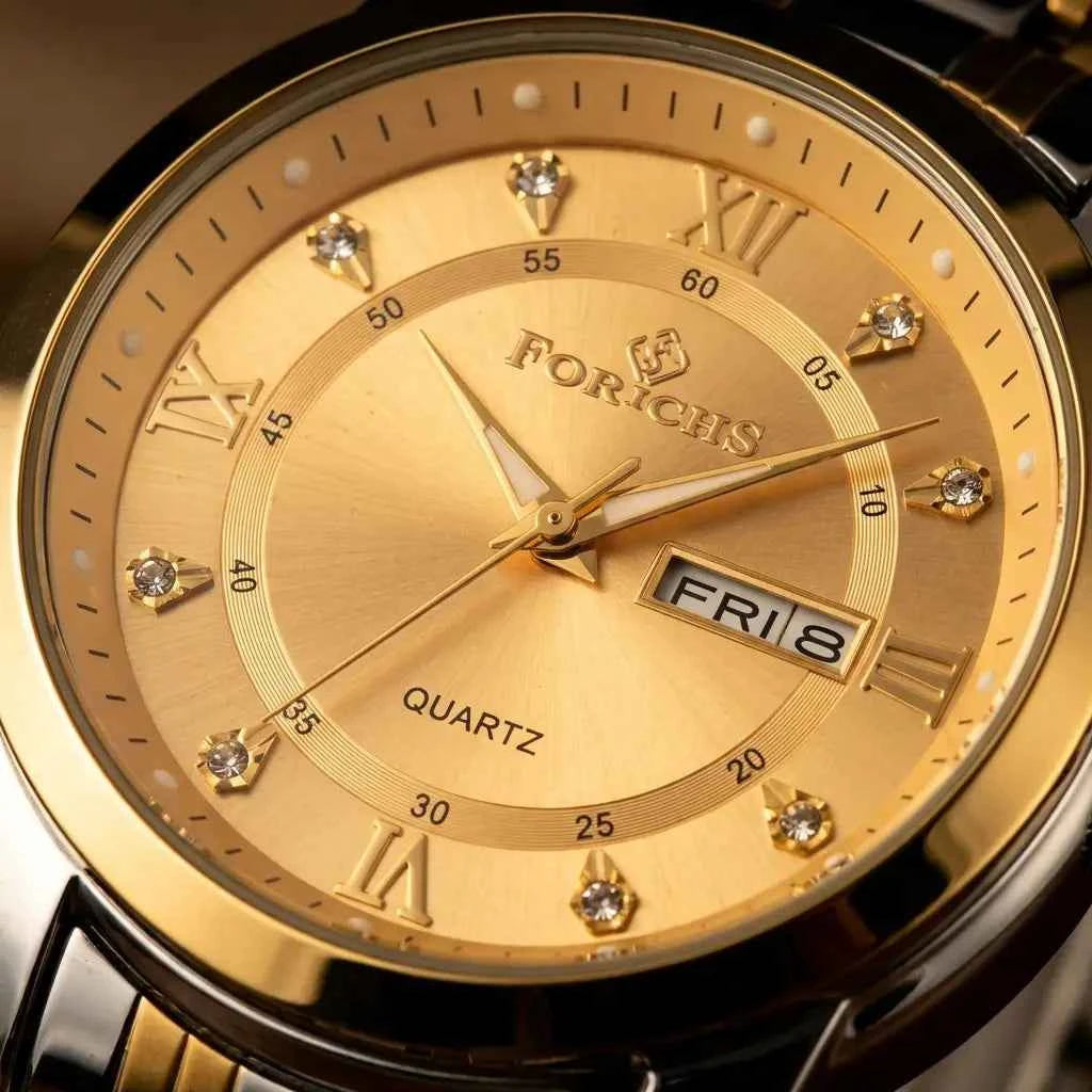 Forichs Day Date Watch Men Luminous Glow Dark Pakistan COD Quartz