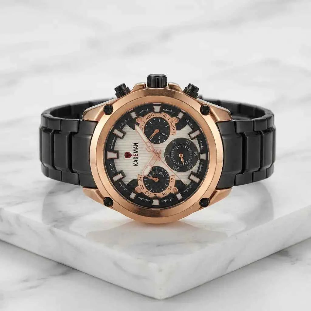 Kademan Chronograph Watch Men 2 Colors Pakistan COD Sports Watch