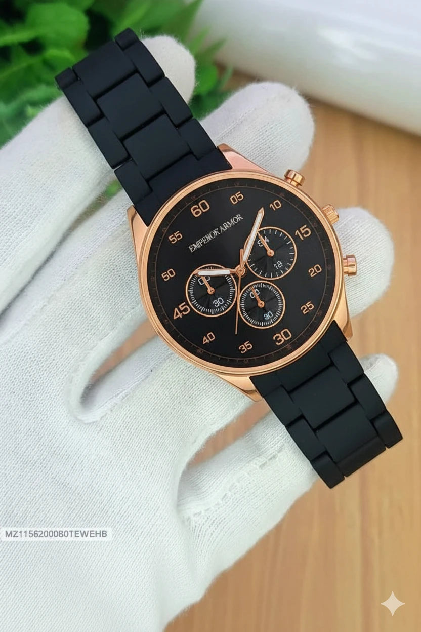 Stylish Chronograph Men's Watch – Premium Design | Multiple Strap Colors